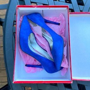 GUESS Blue Suede Merilyn Pumps